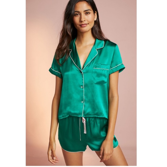 NWT Anthro Silk Sleep Shorts M by Corey Lynn Carter - Picture 1 of 5